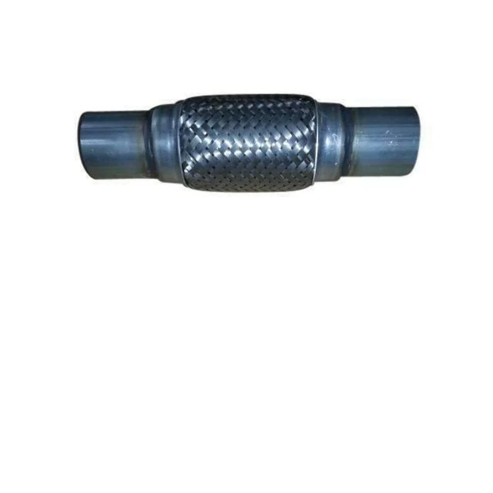 Exhaust Flex Pipe 2 x 6 w_ Ends Stainless Steel Double Braided
